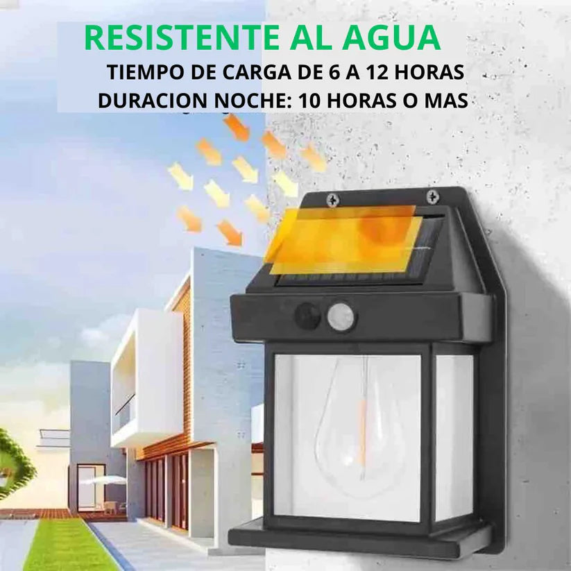 Farol solar de pared con sensor de movimiento 🔥