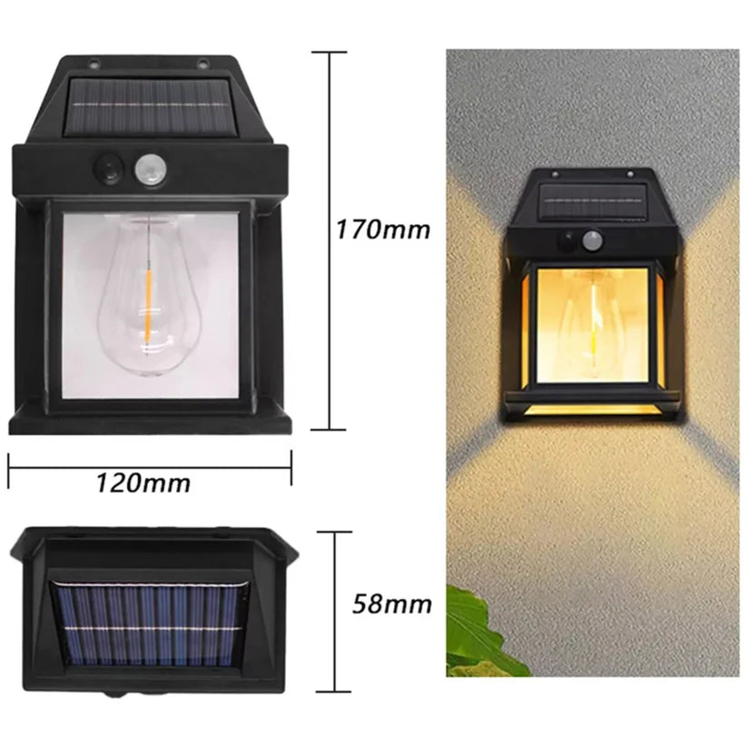 Farol solar de pared con sensor de movimiento 🔥