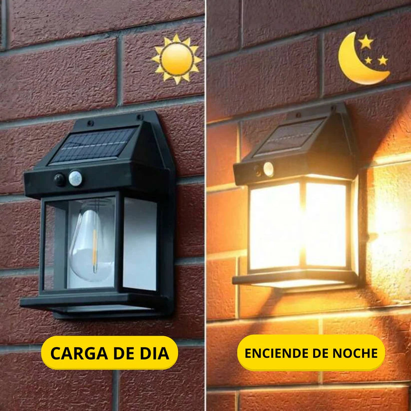 Farol solar de pared con sensor de movimiento 🔥